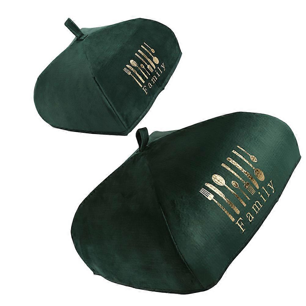 Green Food Cover Dustproof Function with 2Pcs Kitchen Insulation Covers