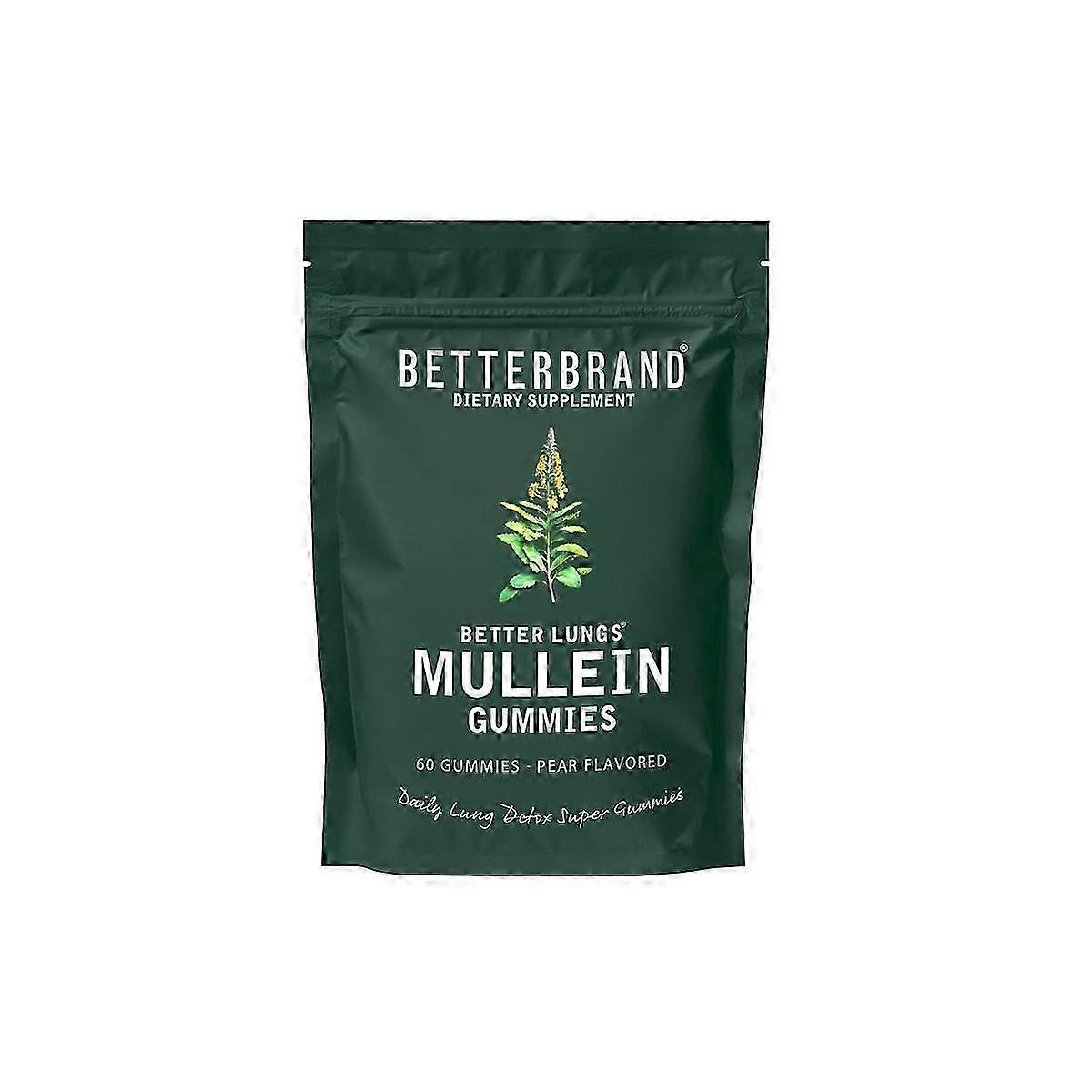 Gomas BetterLungs com sabor de verbasco para a saúde pulmonar e alívio da sinusite.