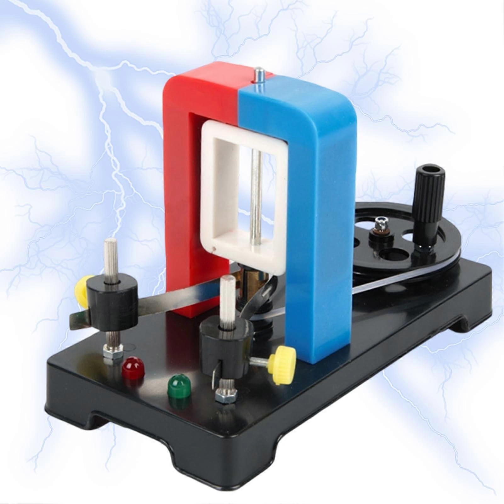 Hand Crank DC Generator for Science Experiments, Renewable Energy Demo STEM Learning Kit