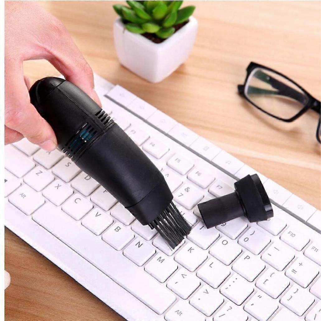 Mini Keyboard Vacuum Cleaner USB Handheld with Brush for Deep Gap Cleaning Desktop and Electronics