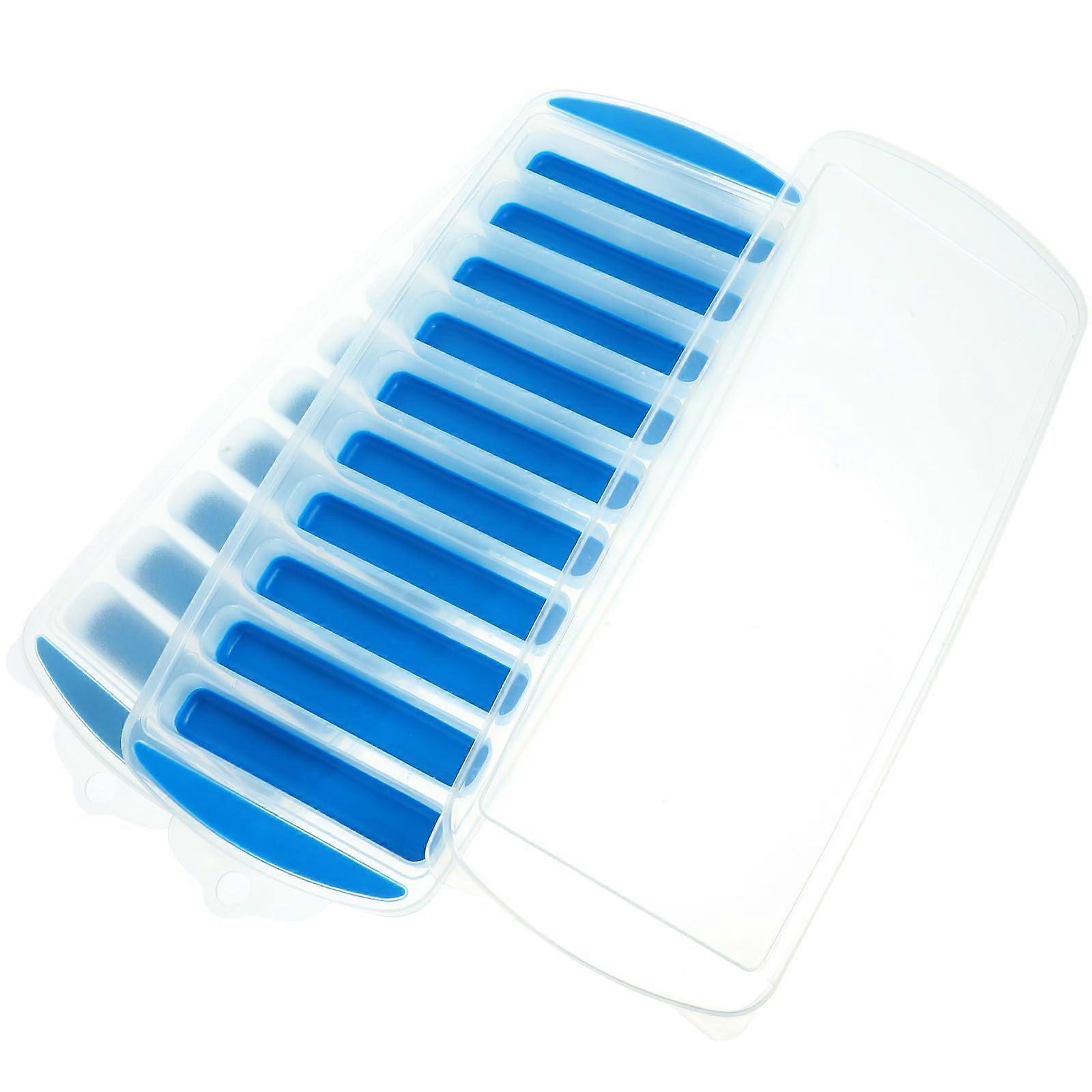 2 Sets Ice Cube Tray with Lid, Stackable Silicone Ice Cube Molds for Freezer Drinks and Cocktails