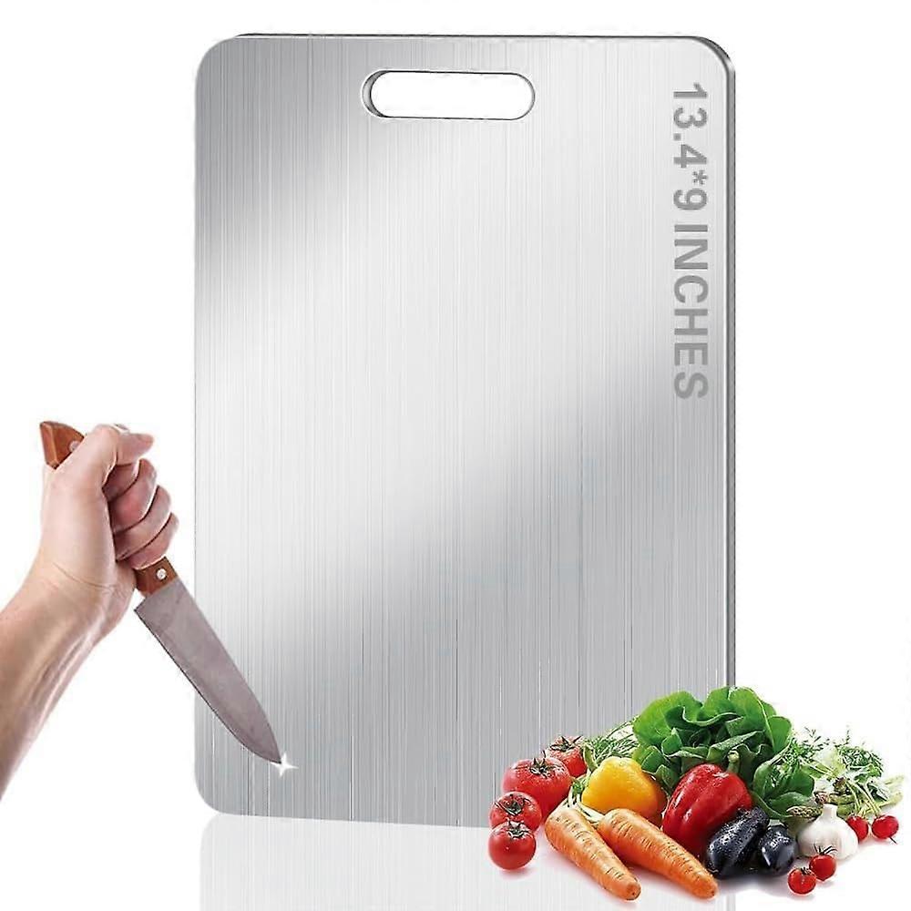 Titanium Cutting Board 13.4x9in Rust Resistant NonSlip Surface for Meat Vegetables Easy Clean