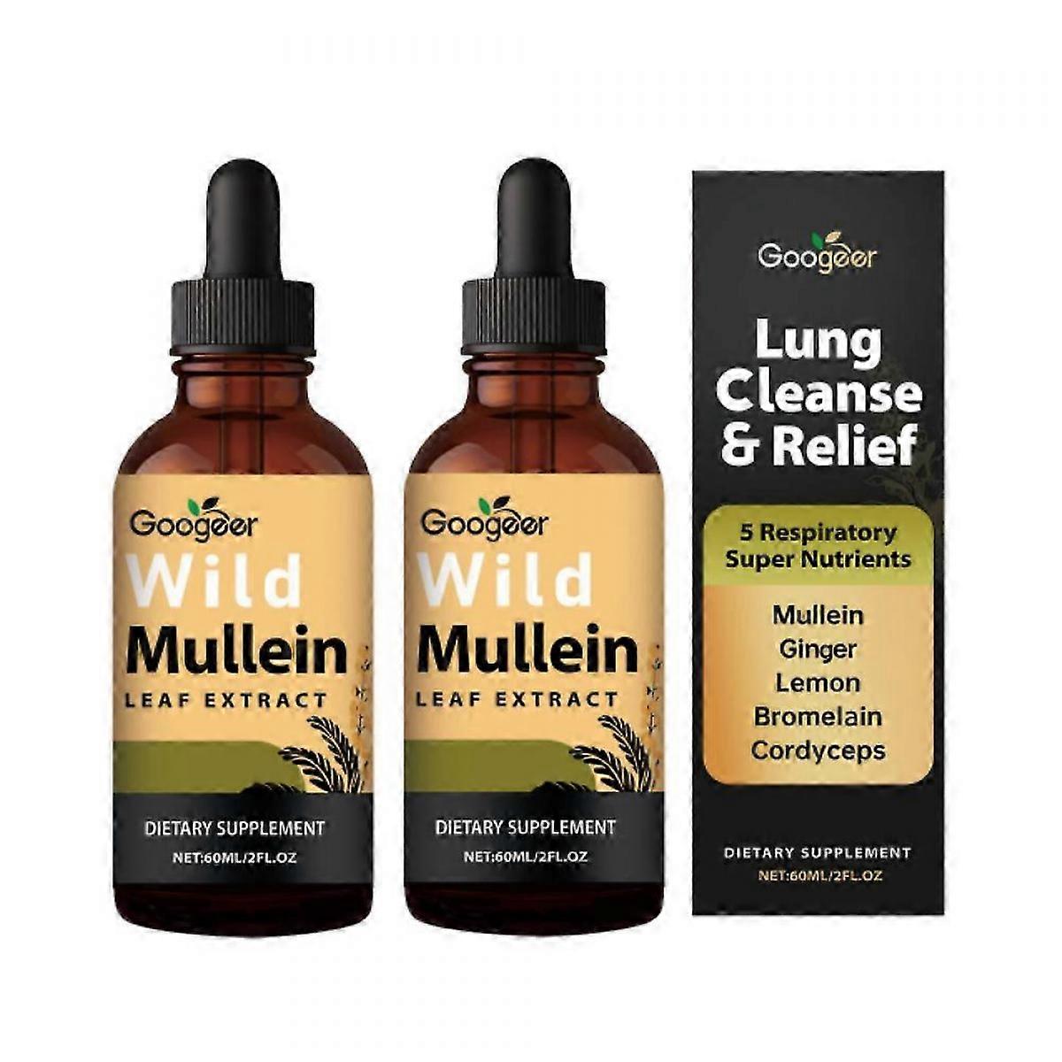Mullein Leaf Extract with Chlorophyll for Lung Cleanse & Respiratory Support
