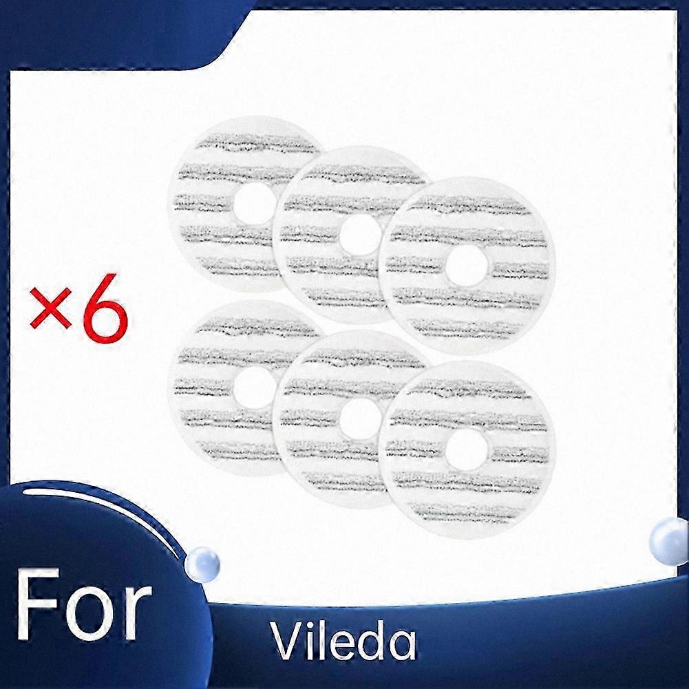 6 Pack Washable Mop Head Refills for Floor Cleaning, Red Microfiber Replacement Pads for Spin Mops