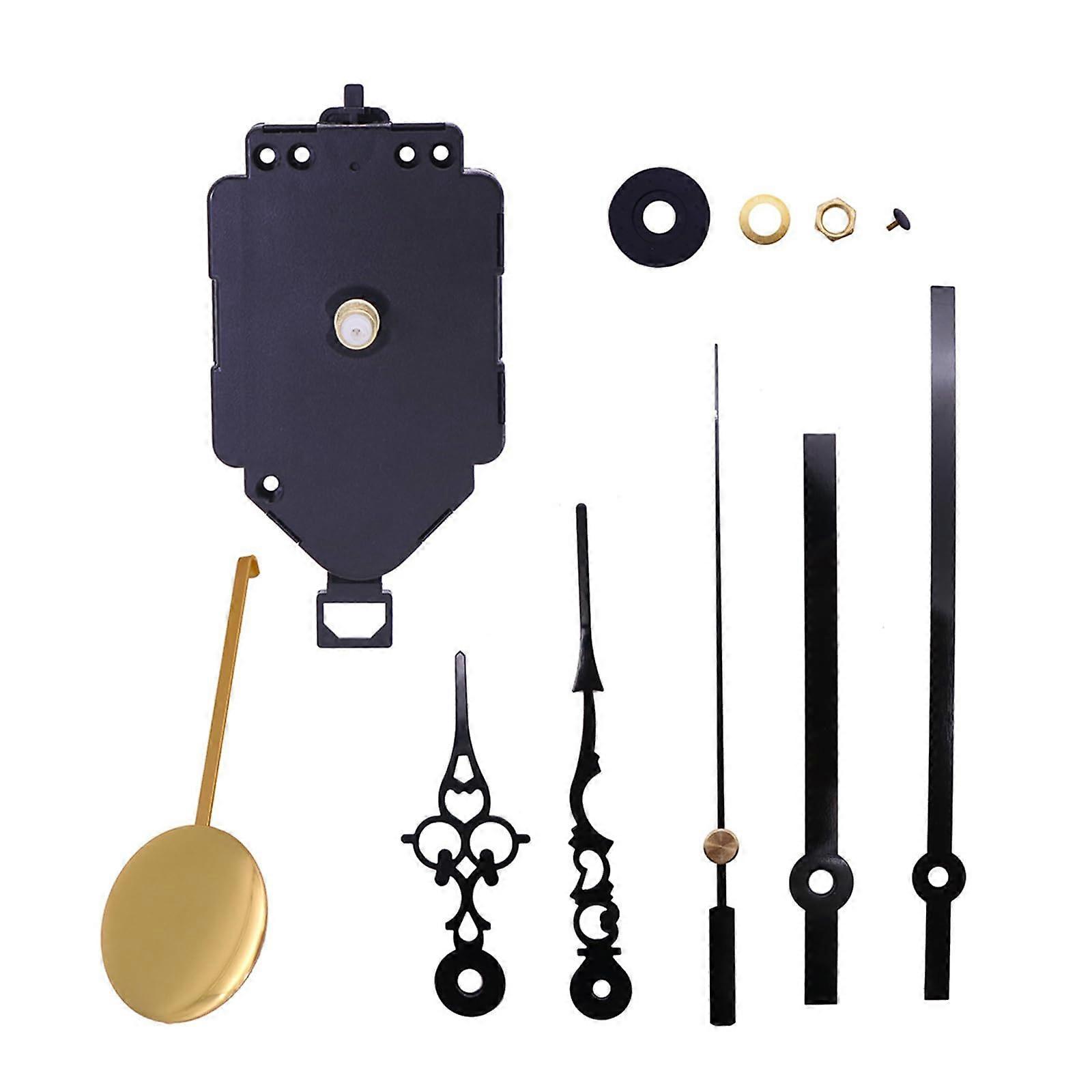 Pendulum Clock Movement Replacement Kit with 2 Pairs Hands and Pendulum for Easy