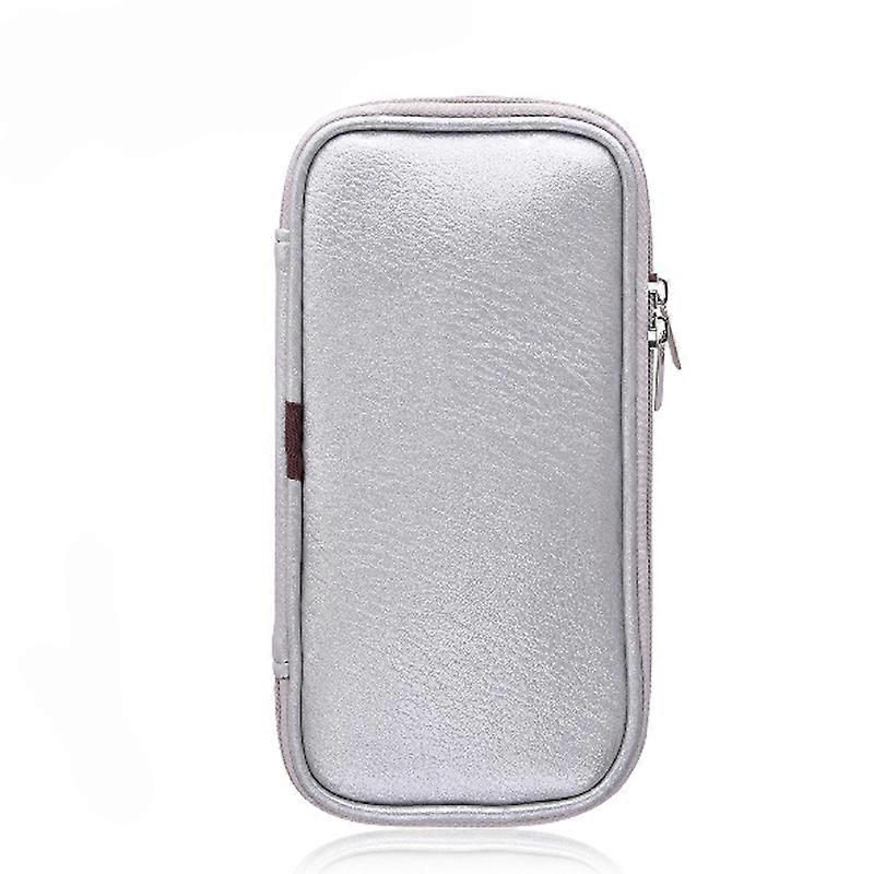 PU Leather Zipper Makeup Brush Bag