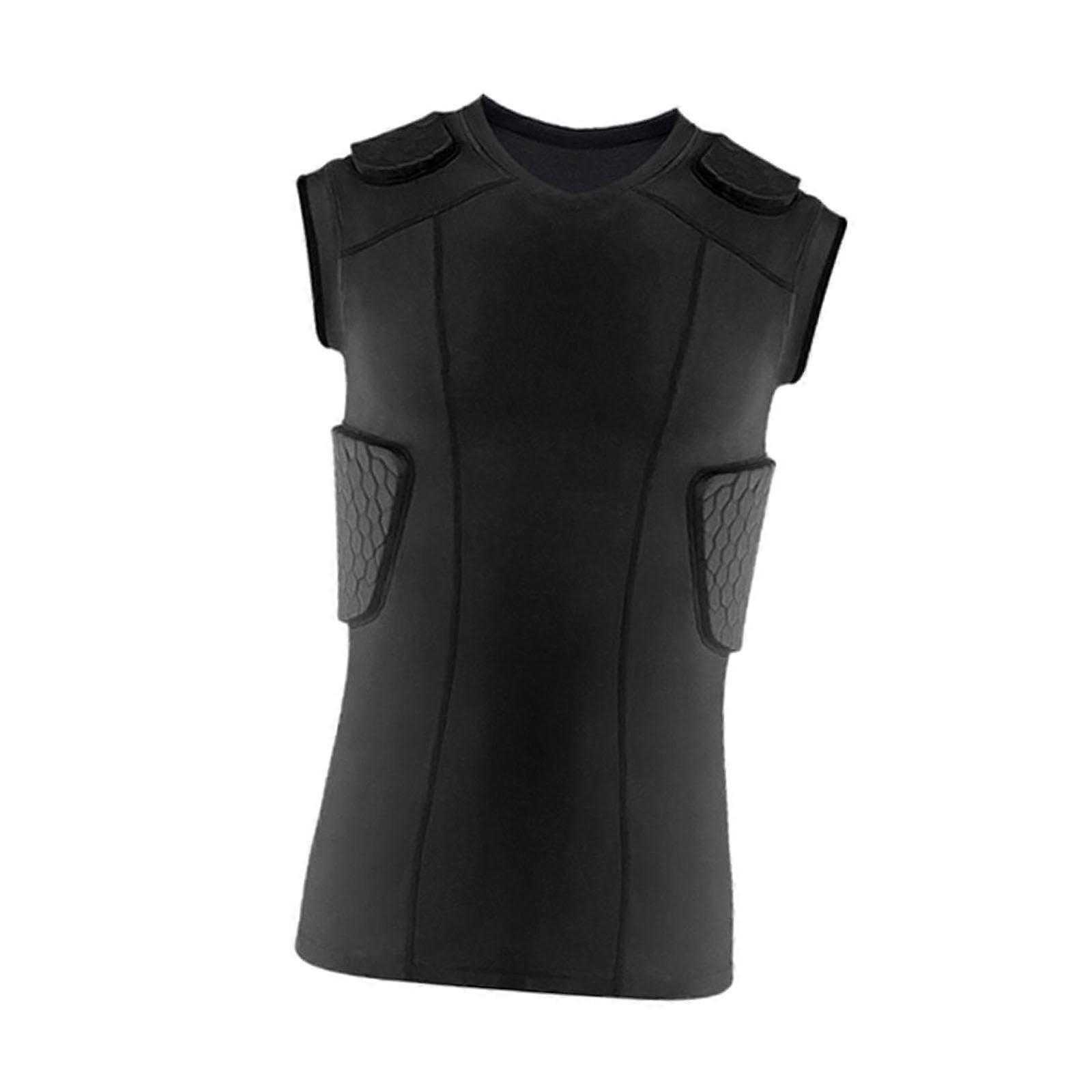 Men's Chest Protector Vest with Rib Padding, Lightweight QuickDry Fabric for MultiSport Training