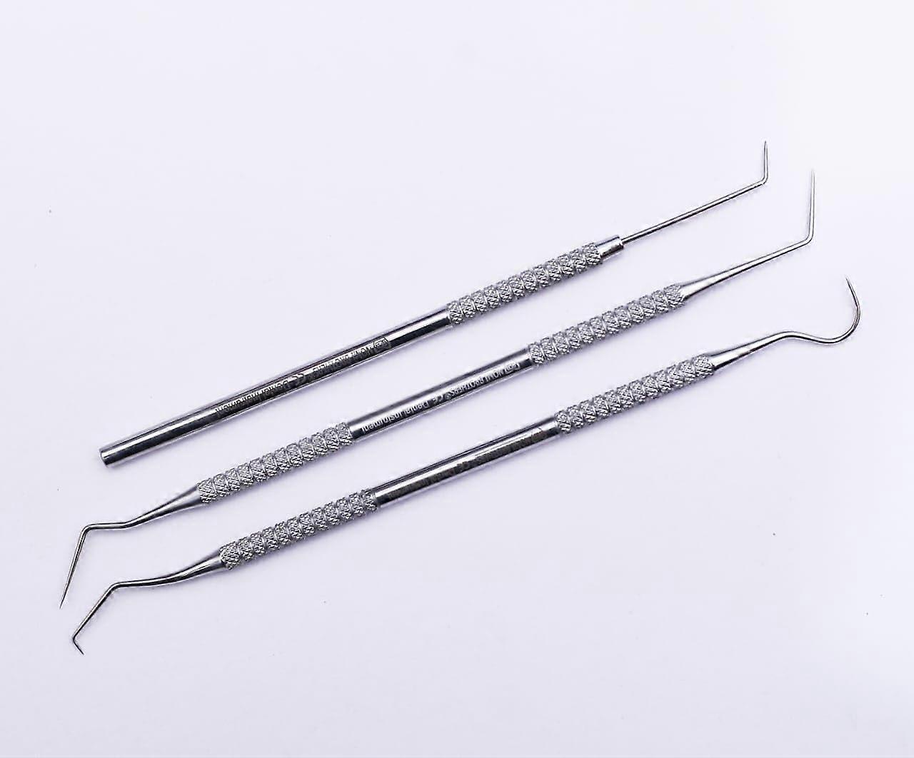 3Pack Dental Explorer Set and Endodontic Tools Kit for Orthodontic Procedures