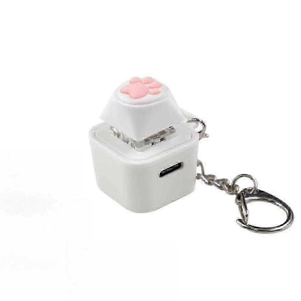 Croaking Frog Keychain,Rechargeable Stress-Relieving Clicky Keyboard