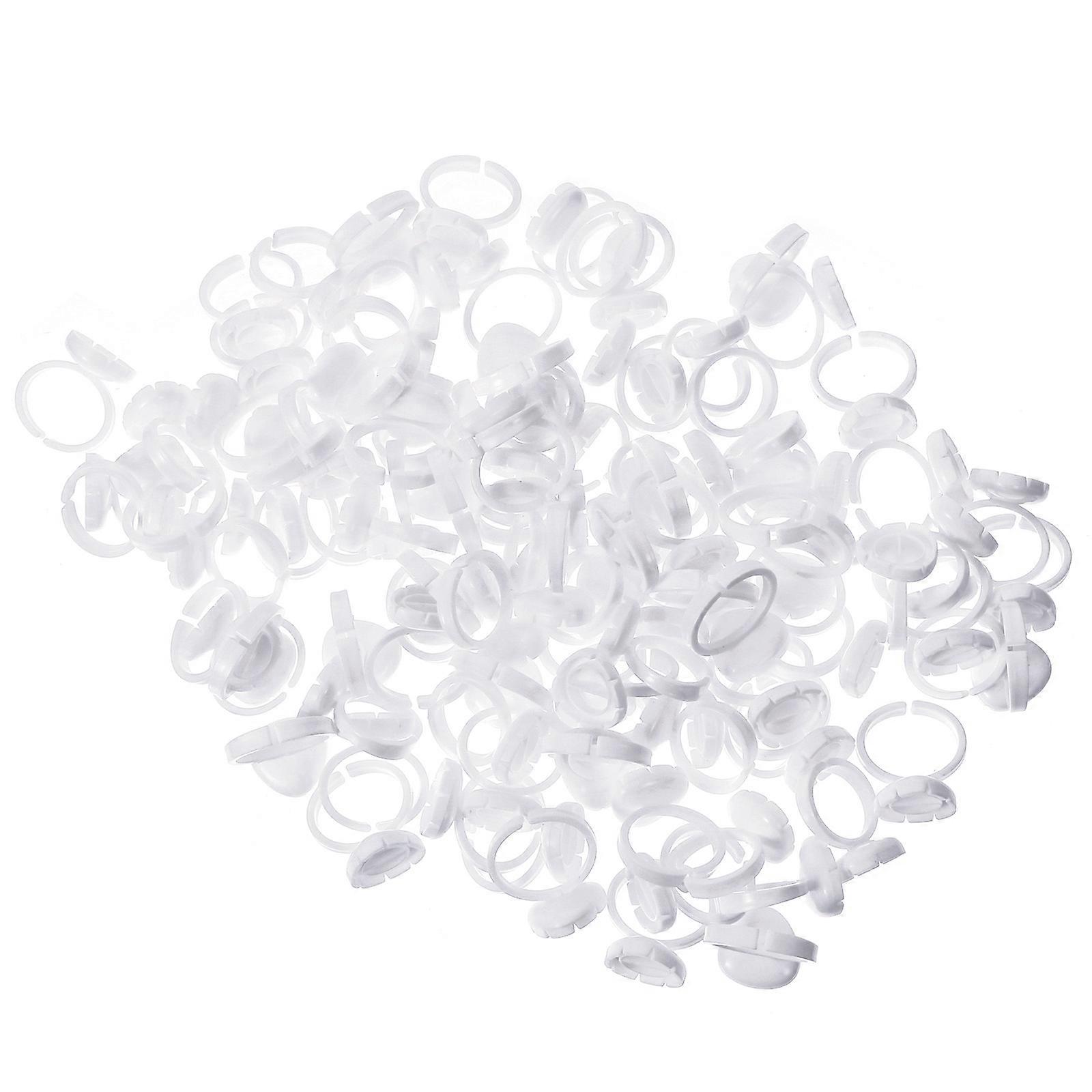 Makeup Tool Lash Cups White Ring Holder for Eyelash Extension 100Pcs