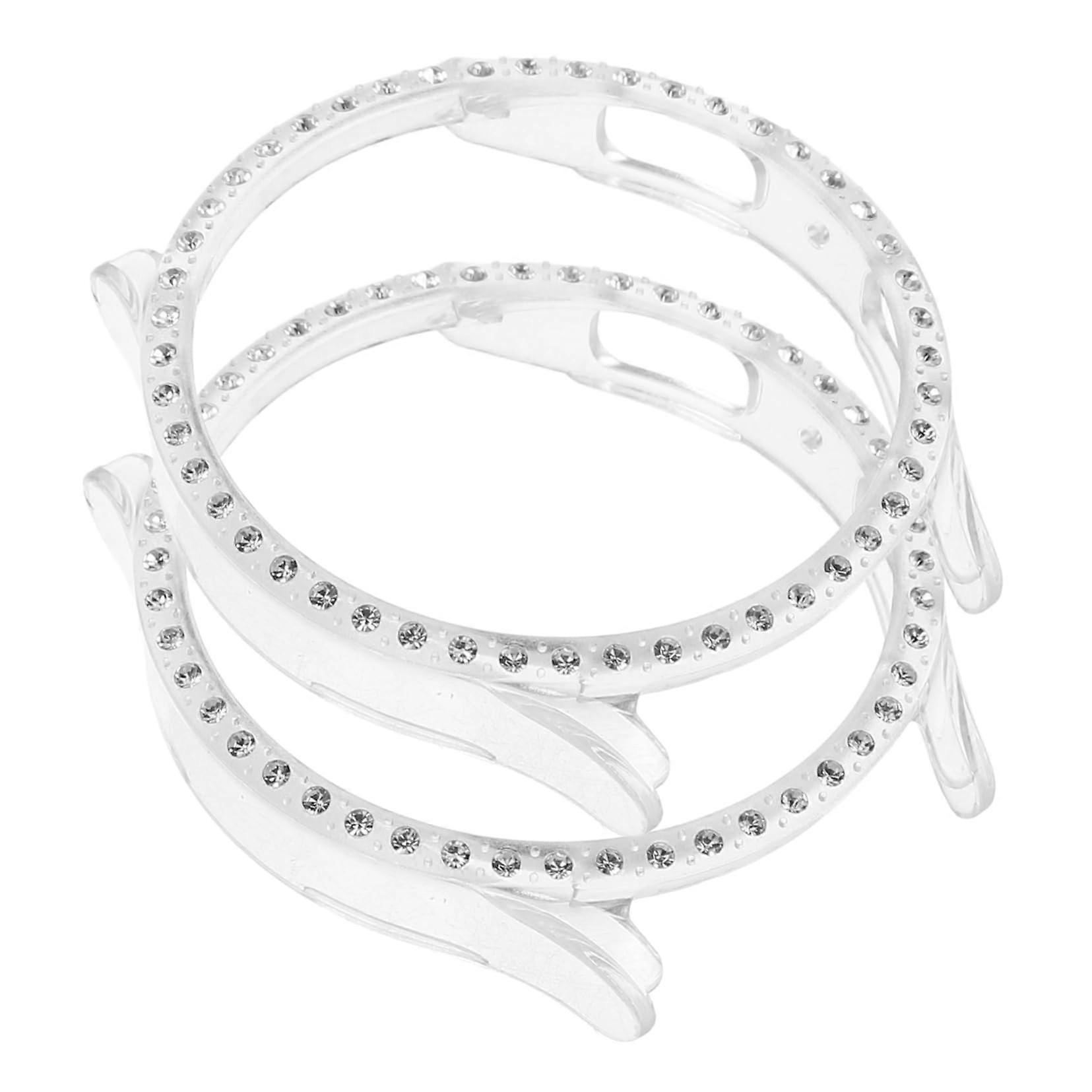 2pcs Diamond Frame Transparent PC Shockproof Watch Protective Case with ScratchResistant Coverage