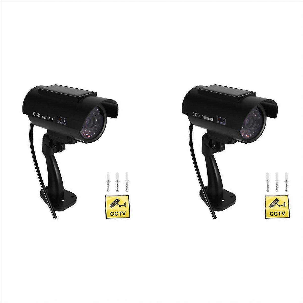Simulation Solar Camera Outdoor Surveillance Simulation Fake Camera Dummy Cam with LED Light