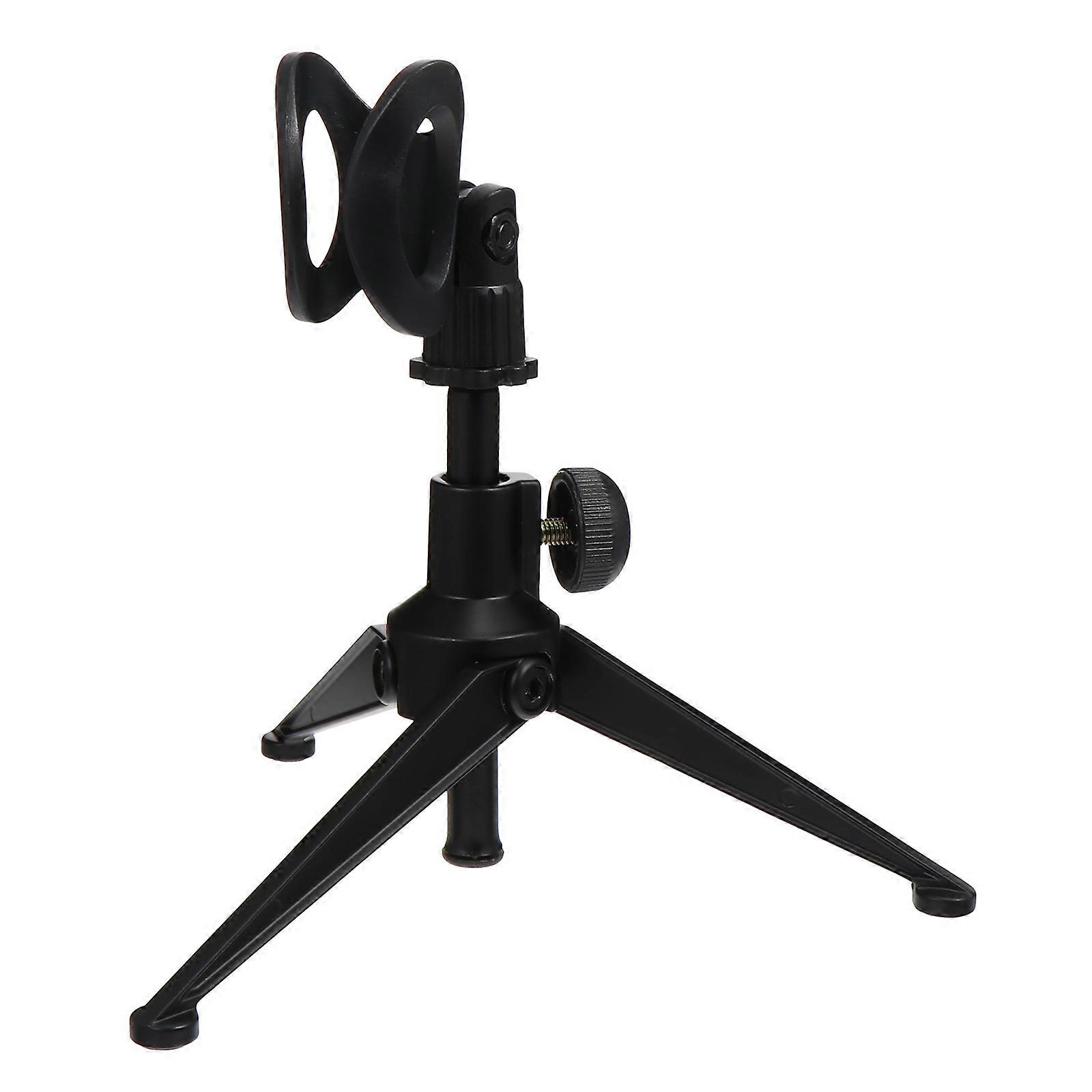 Metal Microphone Tripod for Stable Support 1Pcs Adjustable Mic Stand Black