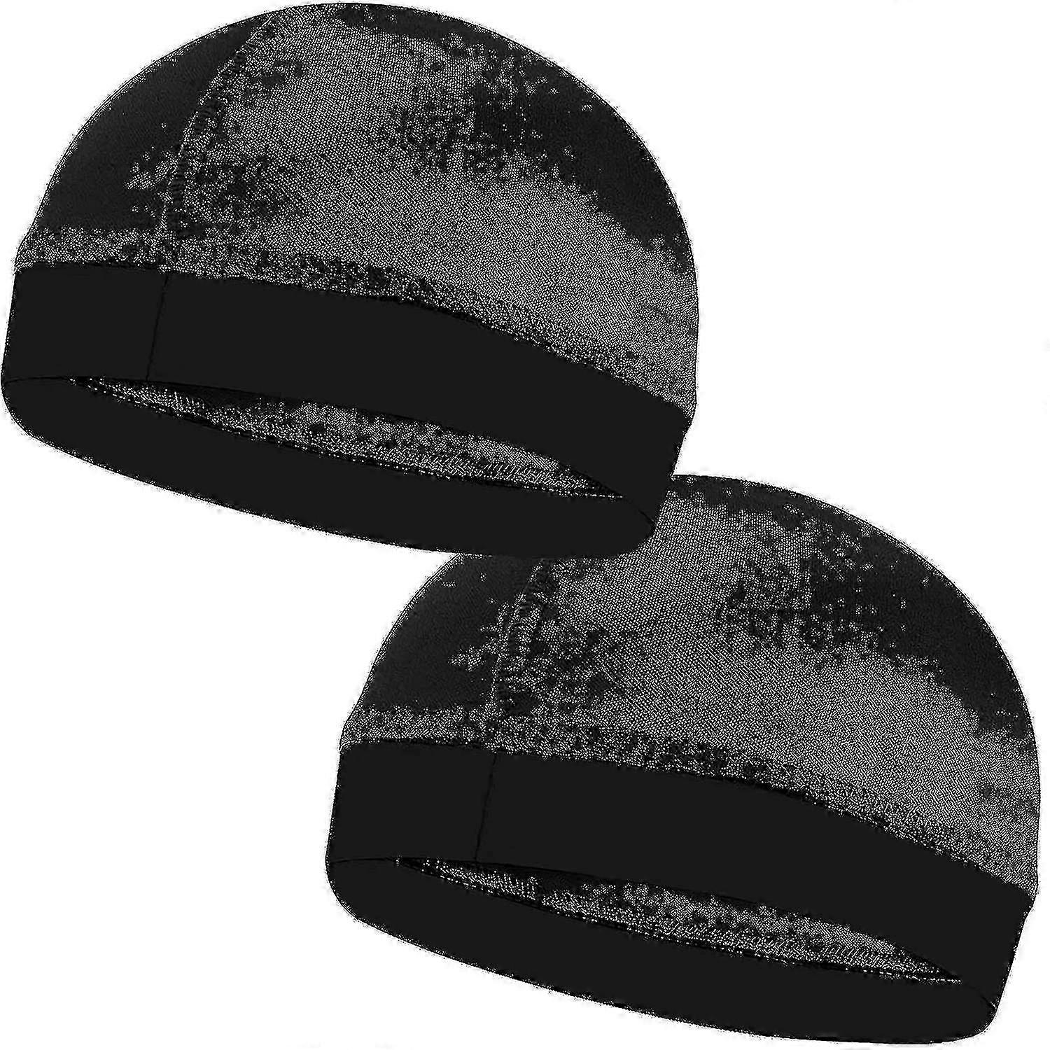 2pcs Silky Stocking Wave Caps Doo Rags Compression Cap