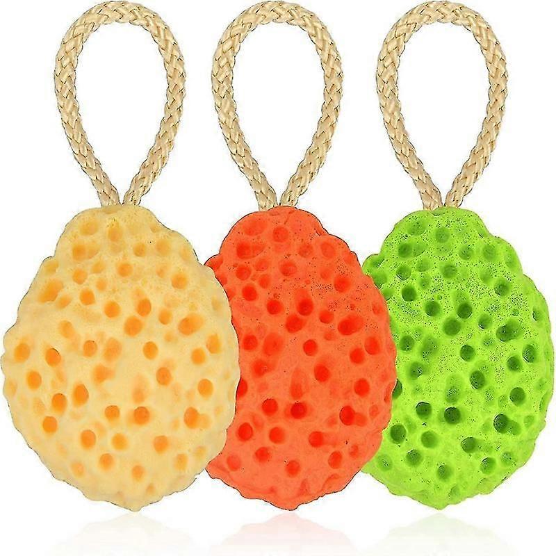 Exfoliating honeycomb sponge for shower use
