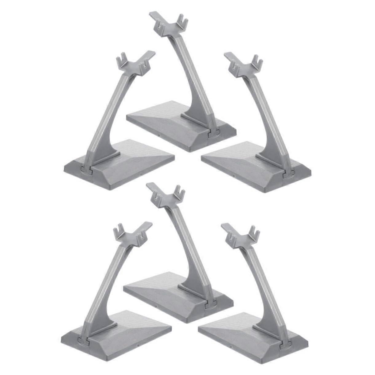 6pcs Model Airplane Display Stand Set with Durable Plastic Frame for RC Planes and Figures