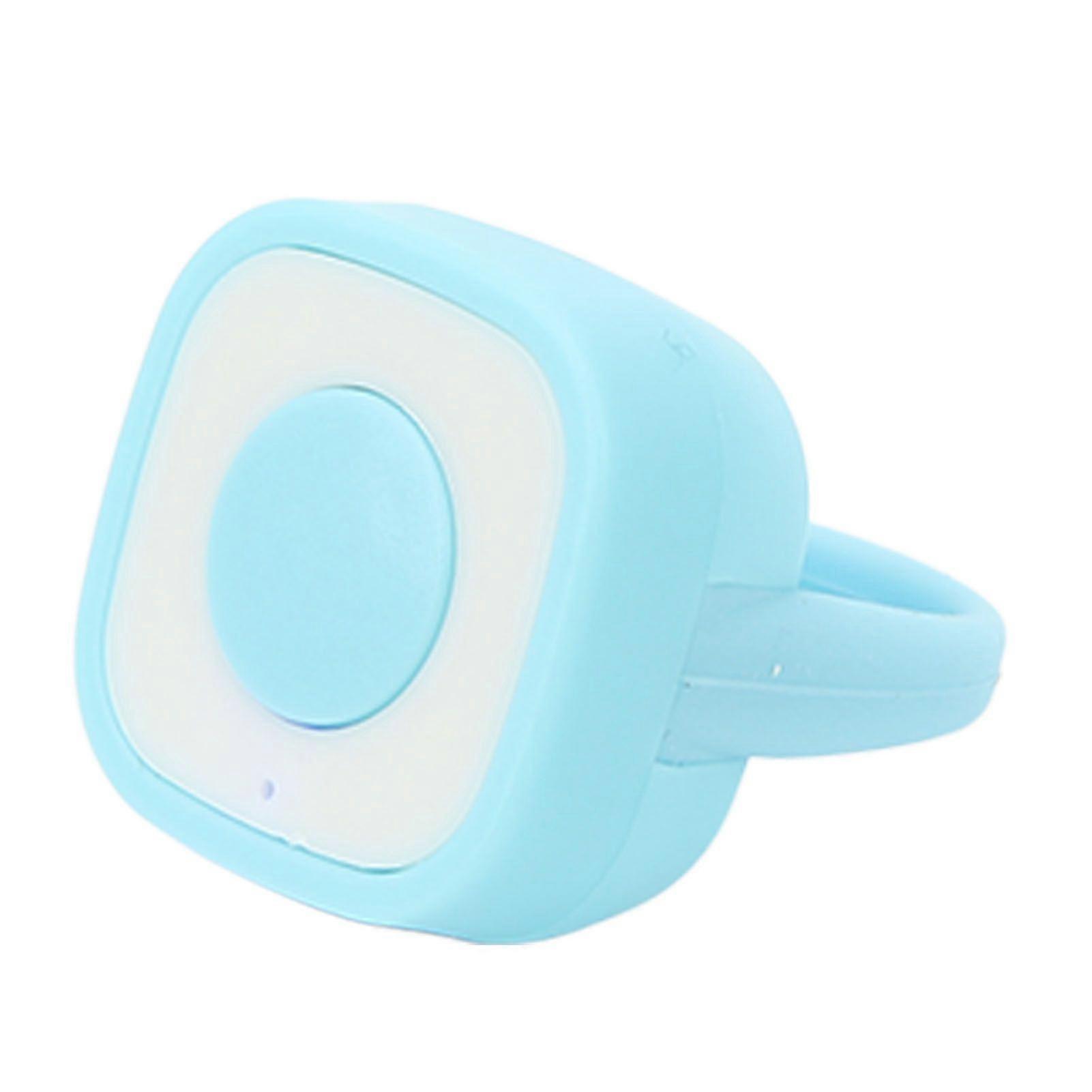 Ring Remote Control Rechargeable Fingertip Bluetooth Button Clicker Compatible With Camera Shutter Selfie Button Blue