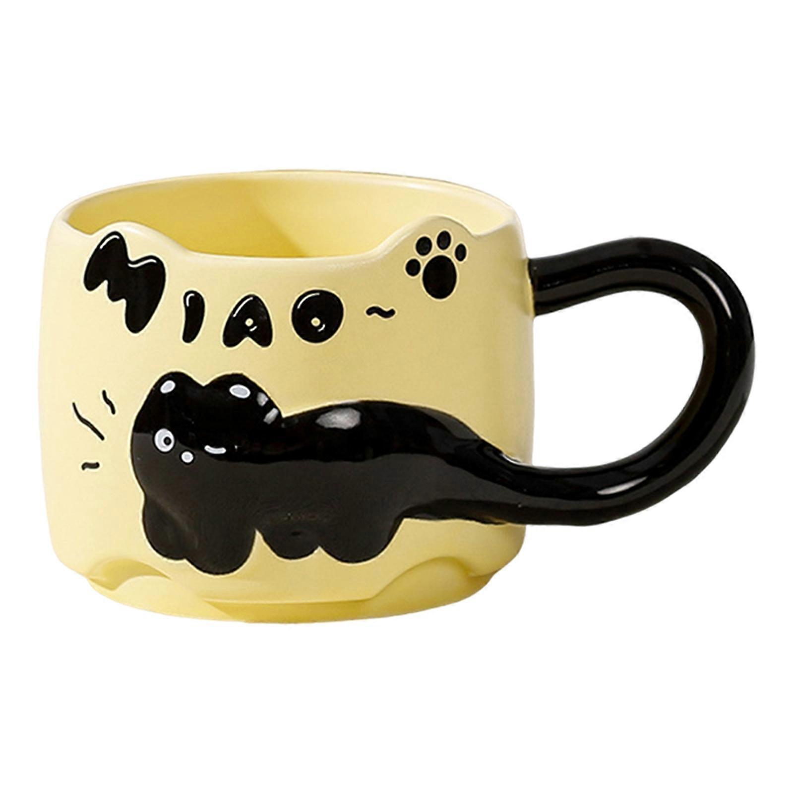 Stackable Cat Theme Mug in Ceramic with 380ml for Coffee