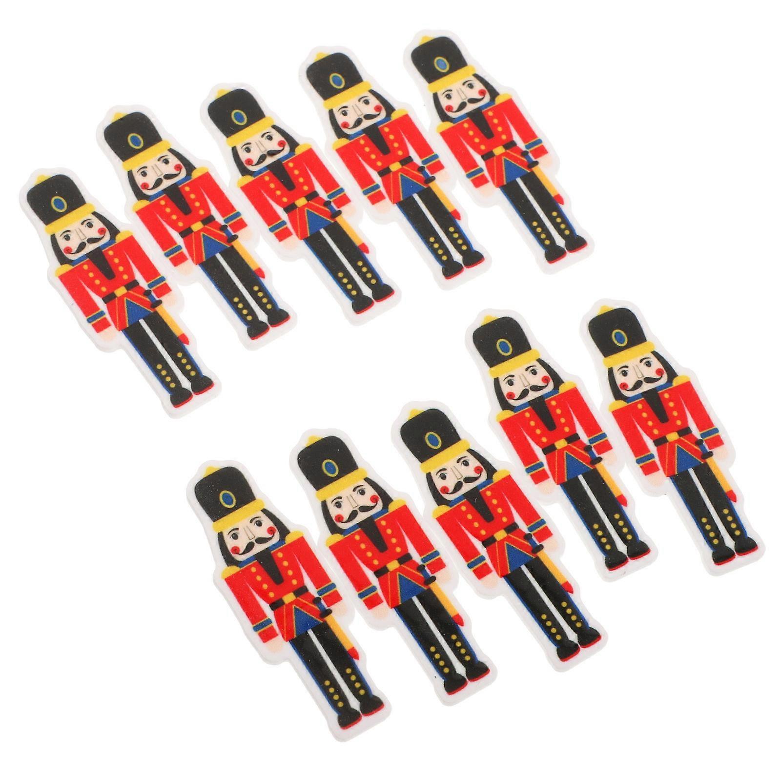 Nutcracker Resin Icebox Patch Set for Decor with 10Pcs Soldier Fridge Magnets