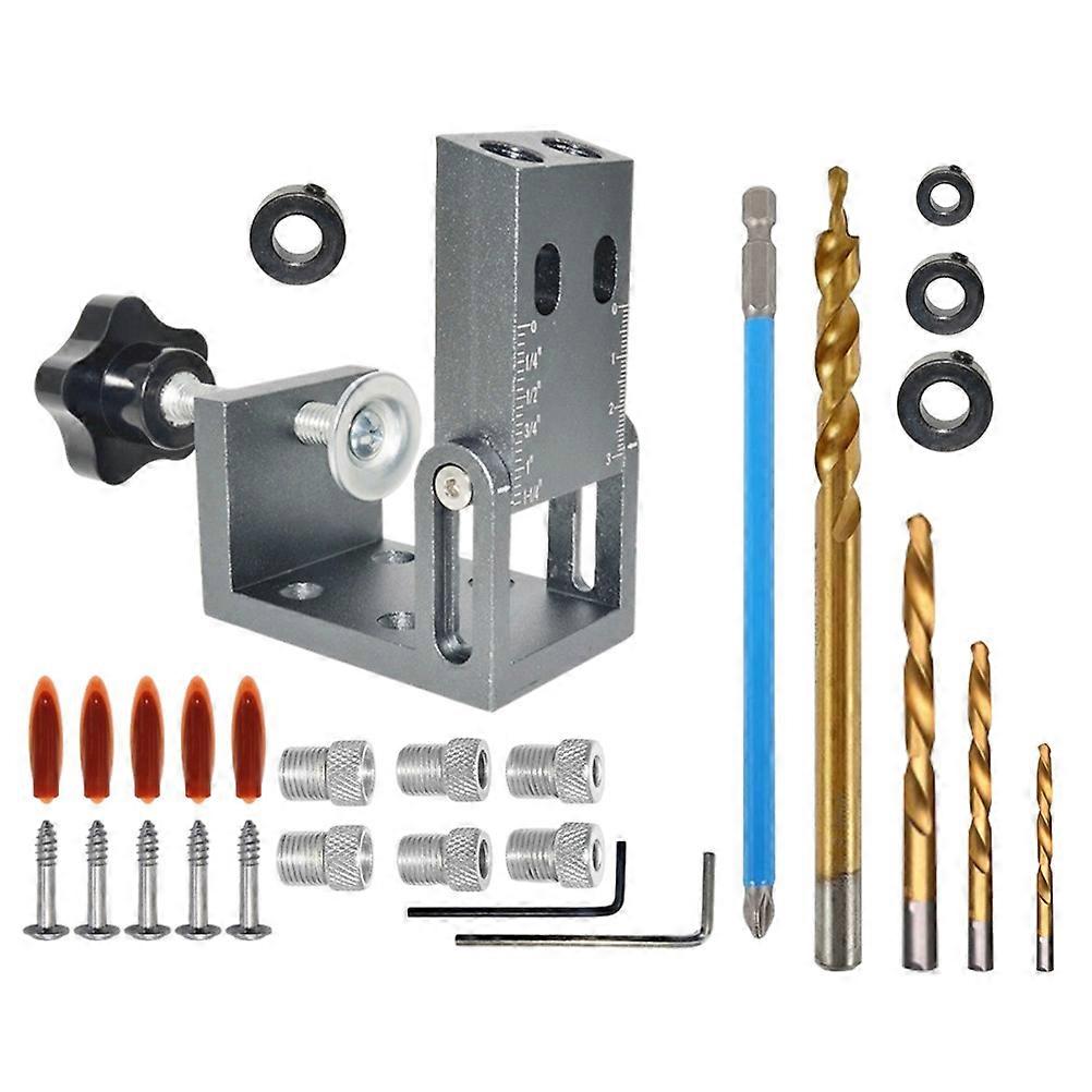 Drill Angle Locator Woodworking Drilling Guide Tool for 2Sets with Accurate Positioning