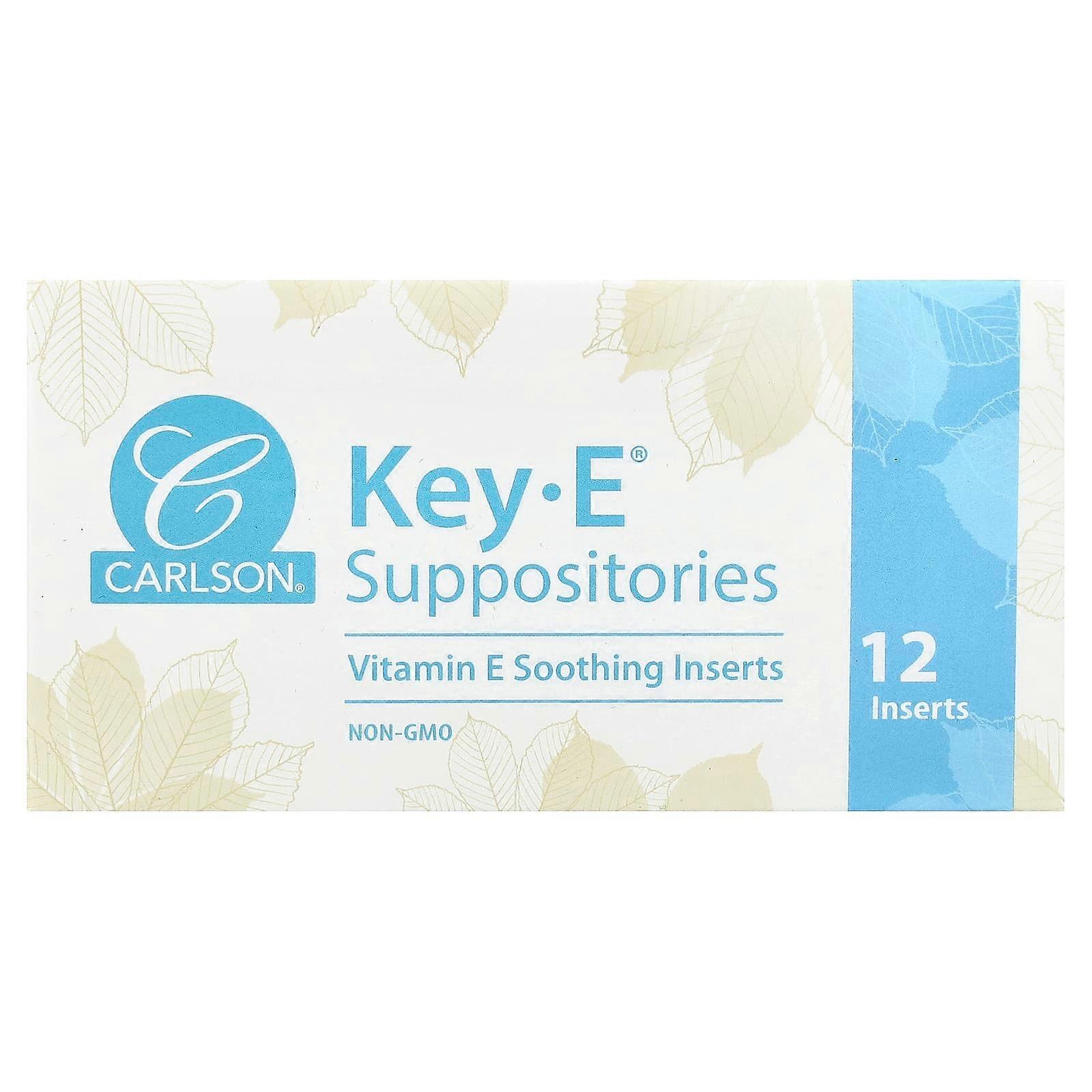 Carlson Labs, Key-E Suppositories, 12 Inserts