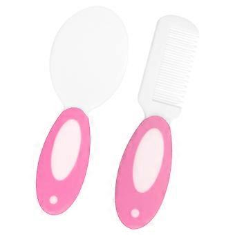 Wool Brush Comfortable Hair Cleaning Brush with Handle 2Pcs Pink Bath Shower Brushes