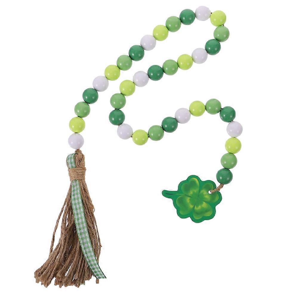 Wall Hanging Decor Bead String Tassel Four Leaf Clover Pendants 2Pcs