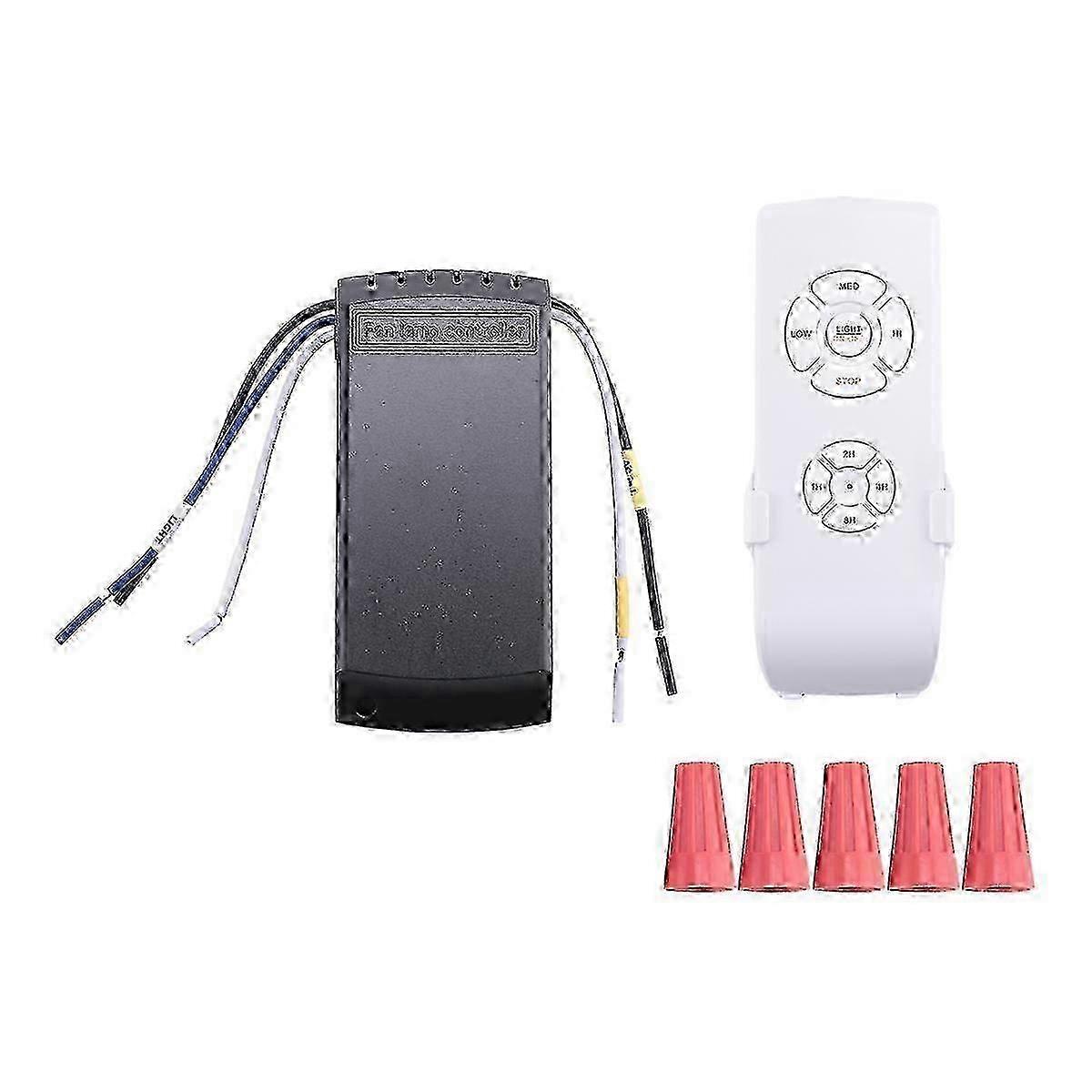Universal Ceiling Fan Lamp Remote Control Kit with Timing Setting and Wind Speed Adjuster