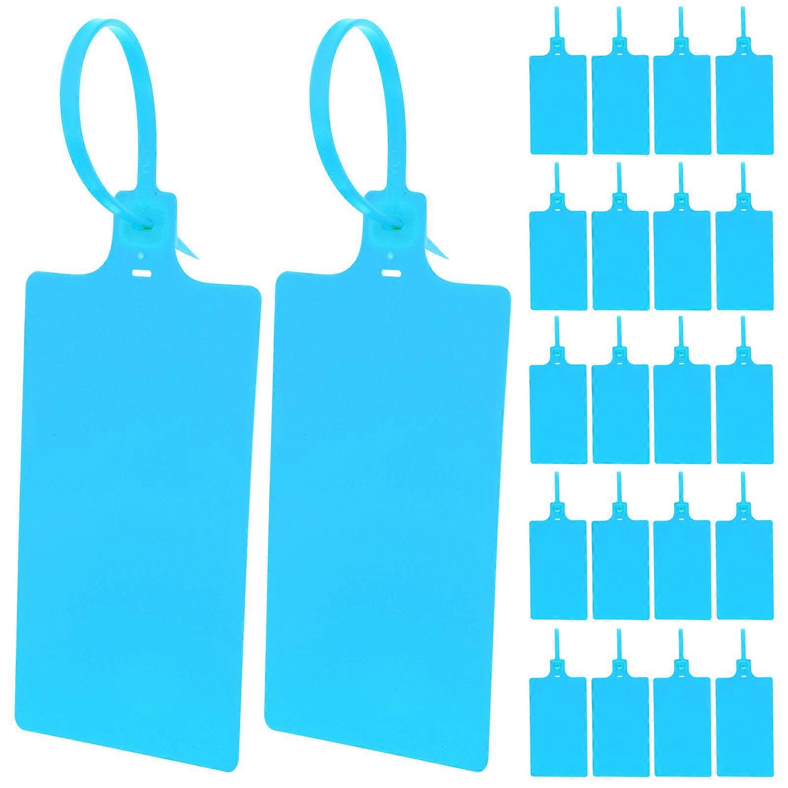Blue Plastic Labeling Tags for Logistics Use 100Pcs