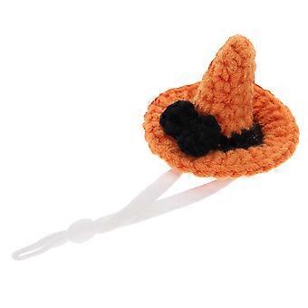 Chapeau de sorcière orange d'Halloween, mini bonnet pour hamster à porter comme déguisement pour animaux de compagnie