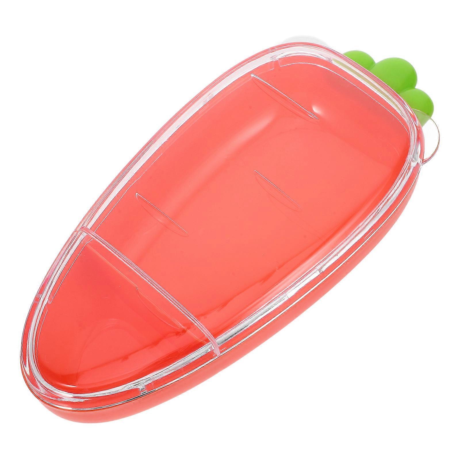 ABS Plastic Divided Box for Storage Use 2-Compartment Reusable Container