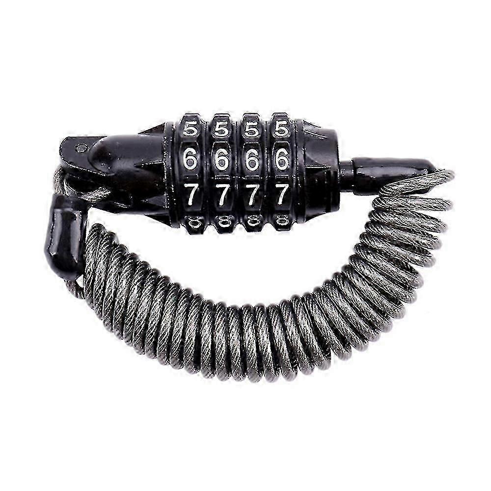 Mini Portable 4-Digit Combination Bike Lock Cable - Coiling Cable Lock  compatible with Bicycles & Strollers