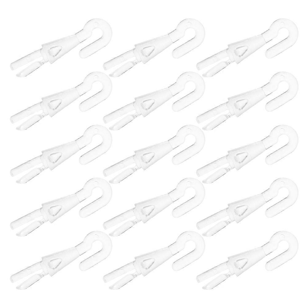 Vertical Blind Wand Hook Replacement 20Pcs Transparent Plastic Accessory