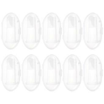 Pet Oral Cleaning Tools Silicone Finger Toothbrushes for Teeth Care 10Sets