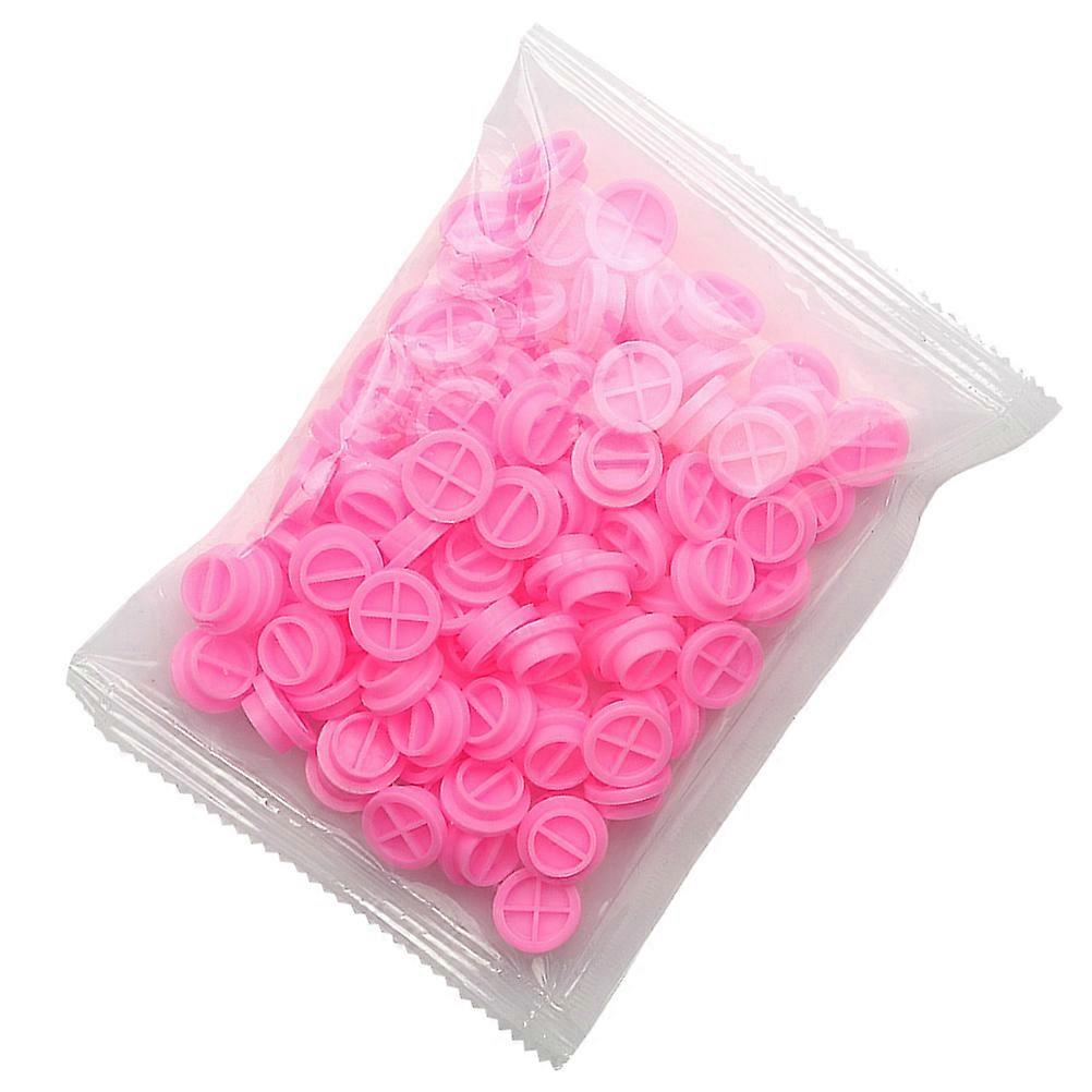Vippeposer for vippeforlengelse, 100 stk. rosa plastkopper