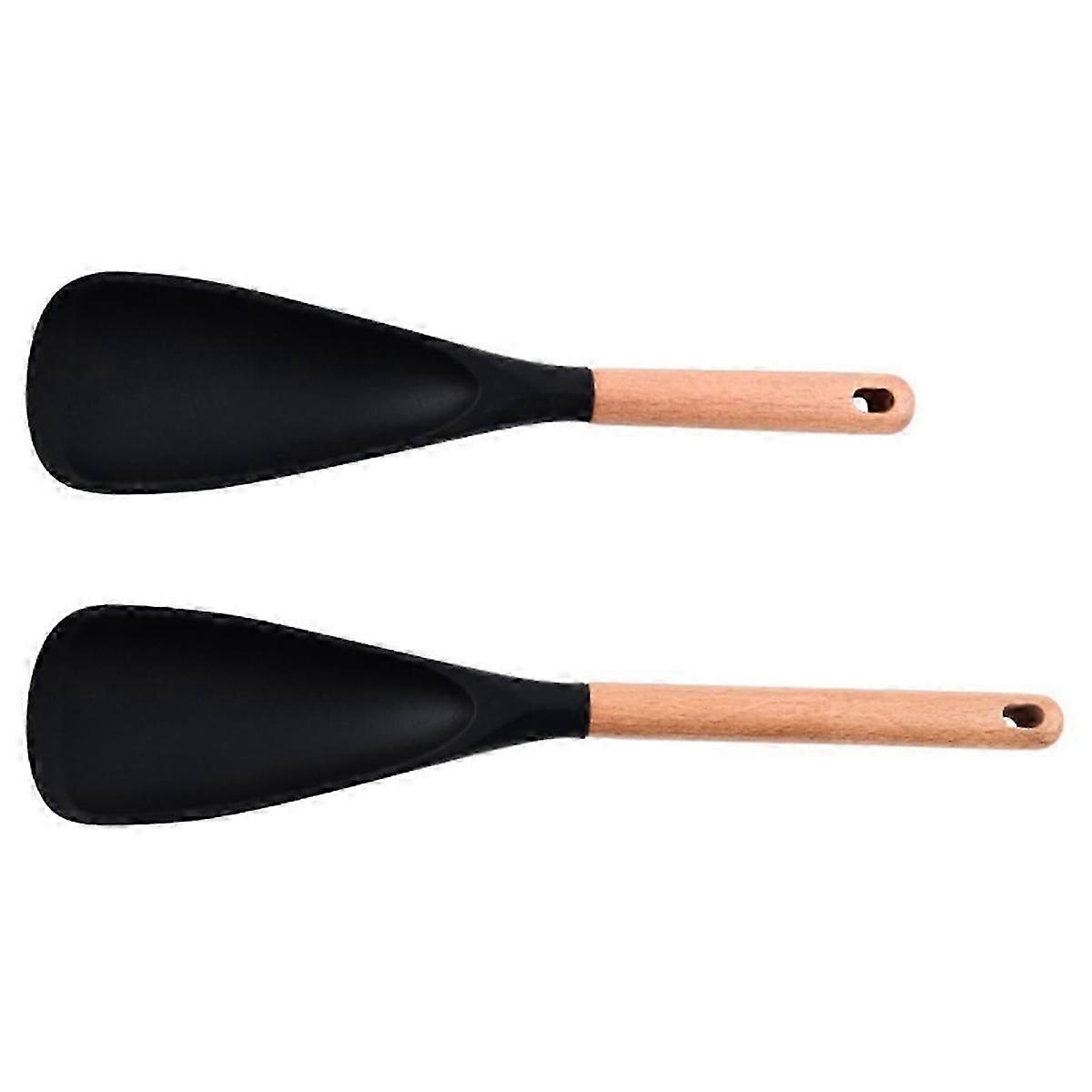 Multifunction Spatula Cooking Spoon for Nonstick Cookware, Kitchen 3 in 1 Multi-Function Spatula Spoon Silicone 2pc