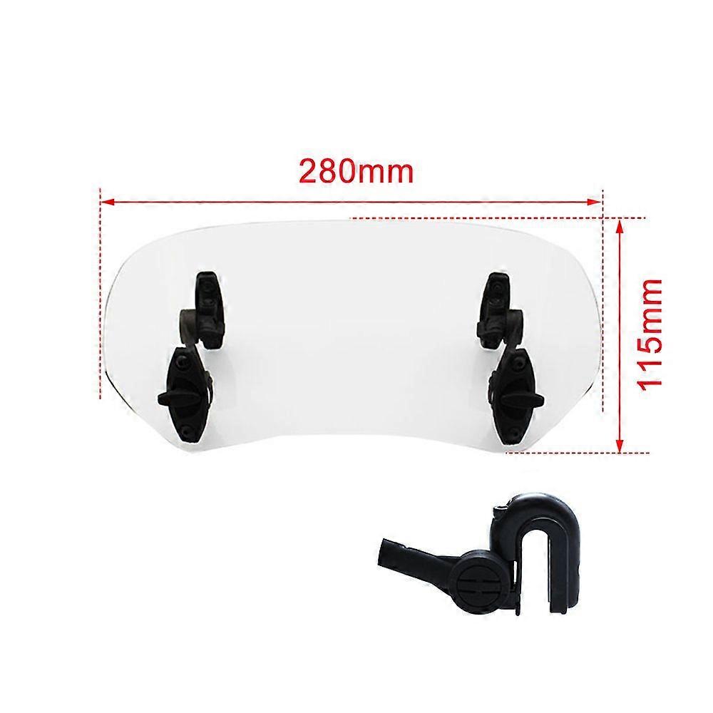 Universal Motorcycle Scooter Adjustable Clip On Windscreen Windshield Extension Spoiler Wind Deflector Adjustable Lockable