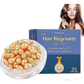 Capsules pour le soin des cheveux, 30 capsules de sérum vitaminé pour cheveux avec de l'aloe vera et de l'huile de jojoba, huile fortifiante pour le cuir chevelu et les cheveux, sérum capillaire pour cheveux crépus et abîmés