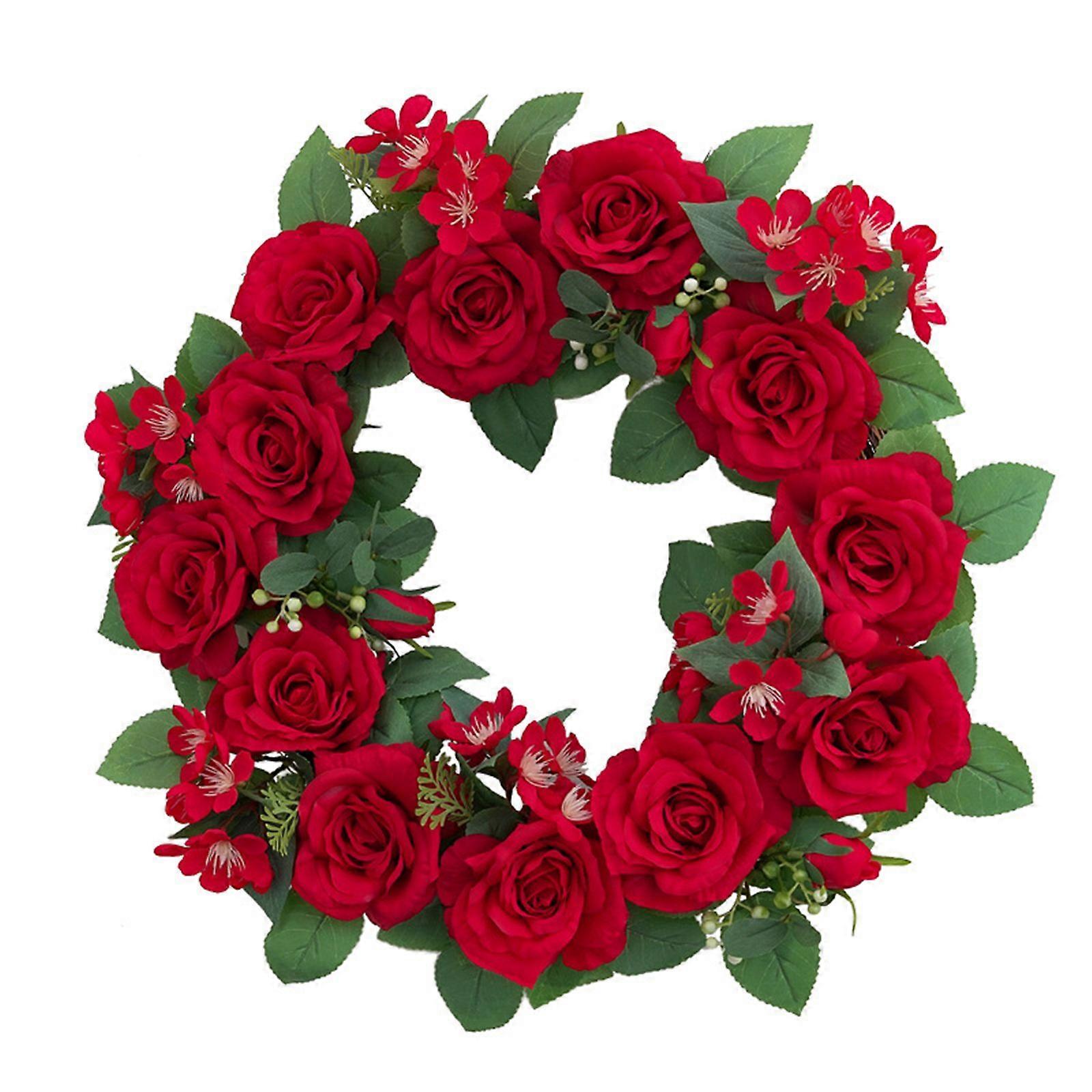 New Simulated red rose garland