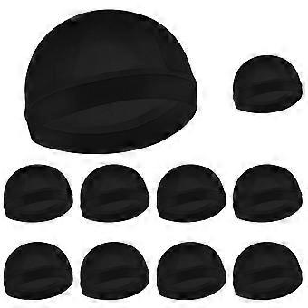 10 PCS Wave Caps, Silky Stocking Wave Cap for 360 540 720 Waves, Silky Durag for Men, Compression Cap Sleeping Shower Caps Hair Bonnet for Men Women (