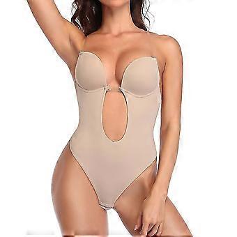 Donne Backless Shapewear Plunge V-neck Bodysuit Invisible Body Shaper for Low Back Dress