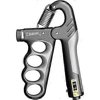 Grip Strength Trainer Adjustable Resistance Hand Grip Strengthener (11-220 Lbs/5-100KG) with Auto Electronic Counter | Forearm & Finger Exerciser fH