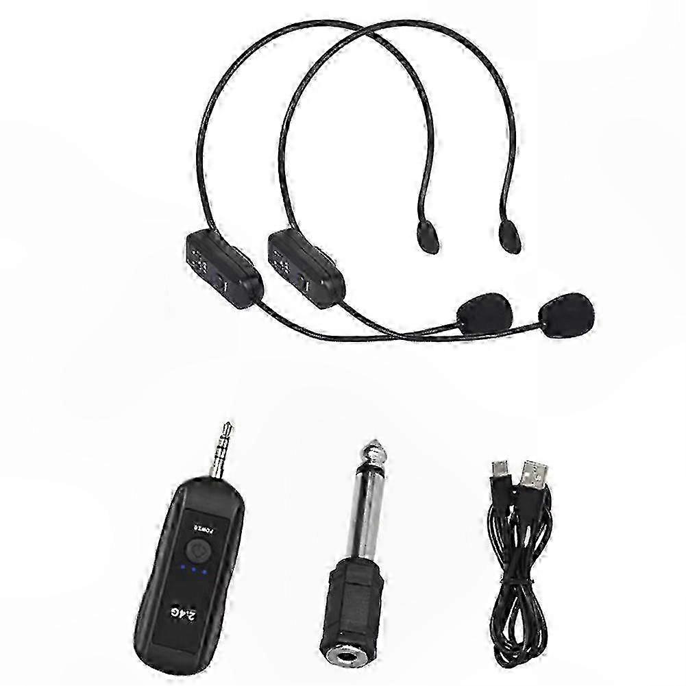 Wireless Headset Microphone System with Receiver for Teaching and Guided Tours
