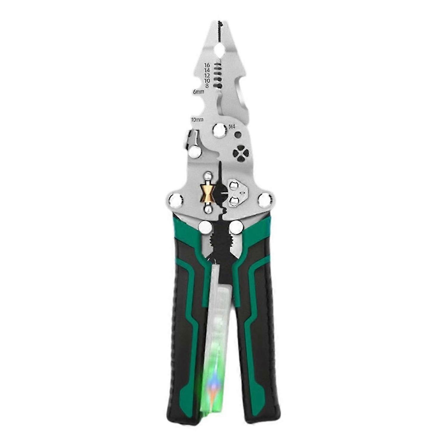 Foldable Wire Strippers Electrician Voltage Testing Multi-Functional Cable Scissors Stripping Pliers