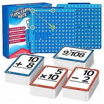 Math Flash Cards + Math Board,Multiplication Flash Card Times Table Chart,Math Manipulatives Division,Addition,Subtraction Games Toys_zyal