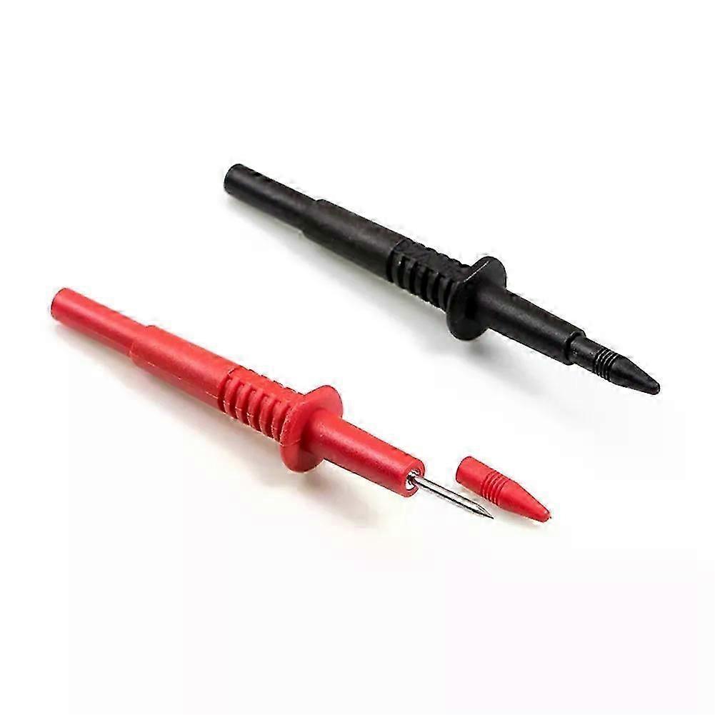 2mm test probe tip, 2 test pin connectors, 4mm banana socket, nickel-plated test probes, suitable for multimeters.