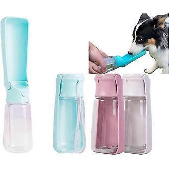 Blauwe opvouwbare flespompoen, geschikt voor honden, grote inhoud (550 ml). Lichtgewicht en gemakkelijk mee te nemen.