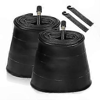 2-Pack 20x4.0 Fat Bike Inner Tubes with 32mm AV Valve and 2 Tire Levers compatible with Road, Mountain, and E-Bike Use