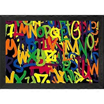 text art graffiti Wall Art Jigsaw Puzzles Picture FDN418