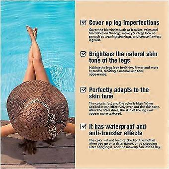 Wasserfestes Bein-Make-up, kein Abfärben, vollständig deckendes Concealer-Bein-Make-up, wasserfeste Grundierung, Körper- und Bein-Abdeck-Make-up für Tattoos, sogar Ski
